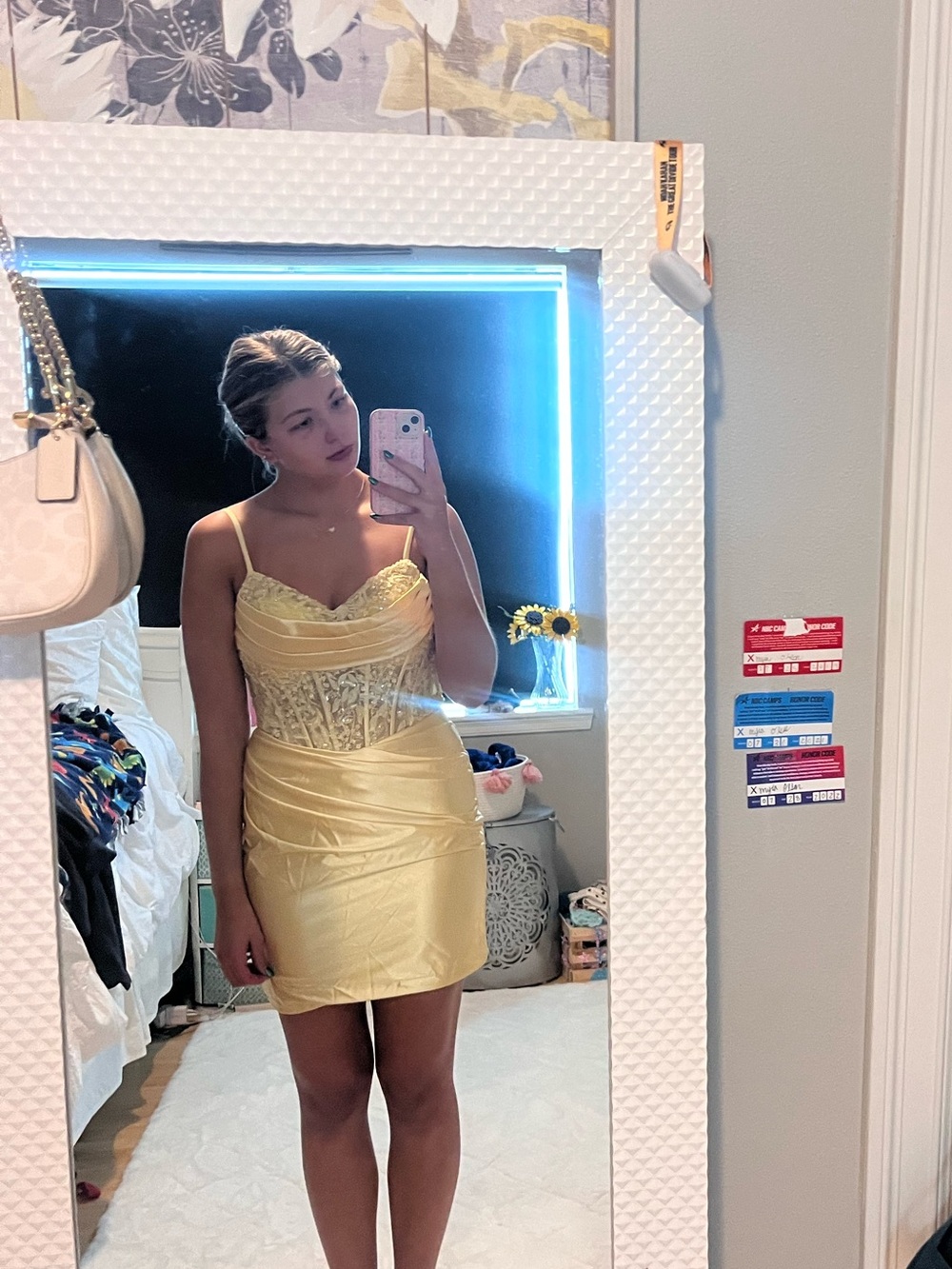 Stacees Mini yellow dress